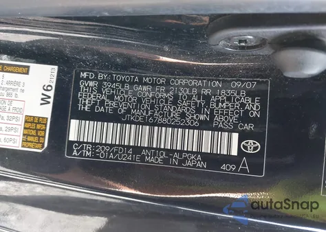 2008 Scion Tc z USA, uszkodzony, nr VIN JTKDE167880252306